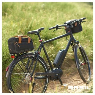 Torba na bagażnik BASIL MILES TARPAULIN TRUNKBAG MIK 7L, MIK System (ready to go), 100% wodoodporna black slate (DWZ) => zamienn