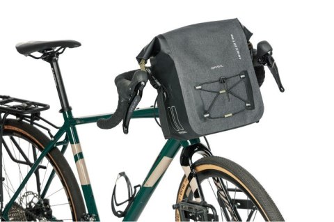 Torba na kierownicę BASIL NAVIGATOR STORM KF HANDLEBAR BAG 10-11L, wodoodporna, grey black (NEW)