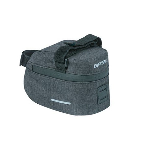 Torebka podsiodłowa BASIL DISCOVERY 365D FRAME BAG M 1L, mocowanie na paski, wodoodporna black melee (NEW)