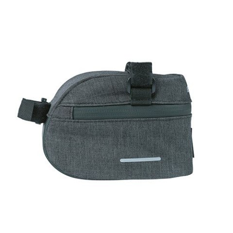 Torebka podsiodłowa BASIL DISCOVERY 365D FRAME BAG M 1L, mocowanie na paski, wodoodporna black melee (NEW)