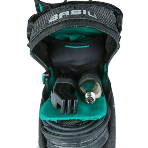 Torebka podsiodłowa BASIL DISCOVERY 365D FRAME BAG S 0.5L, mocowanie na paski, wodoodporna black melee (NEW)