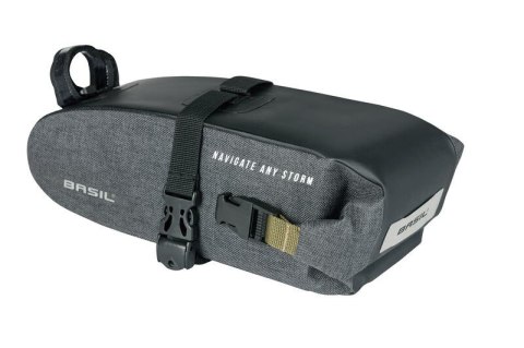 Torebka podsiodłowa BASIL NAVIGATOR STORM SADDLE BAG 1.5L, mocowanie na paski, wodoodporna grey black (NEW) Torebka podsiodłowa BASIL NAVIGATOR STORM SADDLE BAG 1.5L, mocowanie na paski, wodoodporna grey black (NEW)