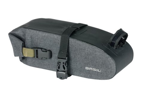 Torebka podsiodłowa BASIL NAVIGATOR STORM SADDLE BAG 1.5L, mocowanie na paski, wodoodporna grey black (NEW) Torebka podsiodłowa BASIL NAVIGATOR STORM SADDLE BAG 1.5L, mocowanie na paski, wodoodporna grey black (NEW)