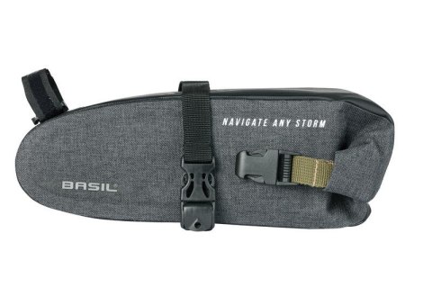 Torebka podsiodłowa BASIL NAVIGATOR STORM SADDLE BAG 1.5L, mocowanie na paski, wodoodporna grey black (NEW) Torebka podsiodłowa BASIL NAVIGATOR STORM SADDLE BAG 1.5L, mocowanie na paski, wodoodporna grey black (NEW)