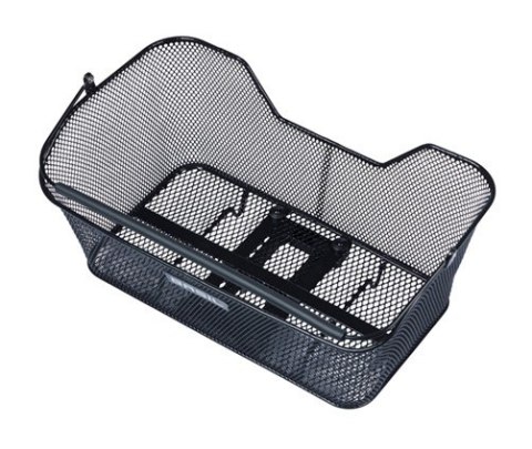 Kosz na bagażnik BASIL BASE XL REAR BASKET, MIK z adapterem do mocowania (ready to go), Stalowy, Black (Eco Bottom) (NEW 2025)
