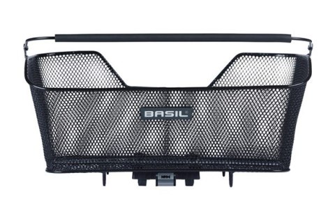 Kosz na bagażnik BASIL BASE XL REAR BASKET, MIK z adapterem do mocowania (ready to go), Stalowy, Black (Eco Bottom) (NEW 2025)