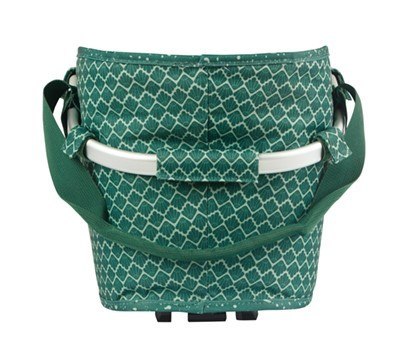 Kosz na bagażnik BASIL FLAIR CARRY ALL REAR BASKET, MIK z adapterem do mocowania (ready to go), 22L, Wodoodporna, Green (NEW 202