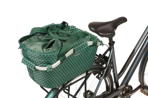 Kosz na bagażnik BASIL FLAIR CARRY ALL REAR BASKET, MIK z adapterem do mocowania (ready to go), 22L, Wodoodporna, Green (NEW 202