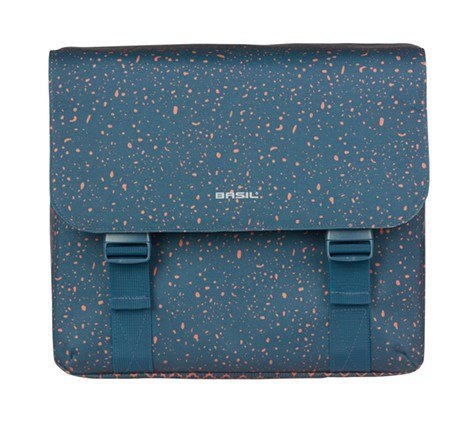 Sakwy BASIL FLAIR DOUBLE BICYCLE BAG, MIK z adapterem do mocowania (ready to go), 35L, Wodoodporna, Navy (NEW 2025)