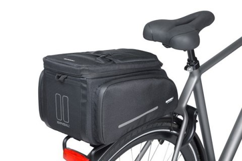 Torba na bagażnik BASIL MOVE TRUNK BAG, MIK z adapterem do mocowania (ready to go), 10-26L, Wodoodporna, Black (NEW 2025)