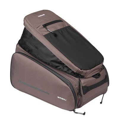 Torba na bagażnik BASIL MOVE TRUNK BAG, MIK z adapterem do mocowania (ready to go), 10-26L, Wodoodporna, Brown (NEW 2025)