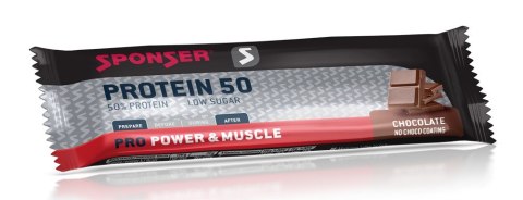 Baton proteinowy SPONSER PROTEIN 50 czekolada (pudełko 25szt x 50g) (NEW 2025) Baton proteinowy SPONSER PROTEIN 50 czekolada (pudełko 25szt x 50g) (NEW 2025)