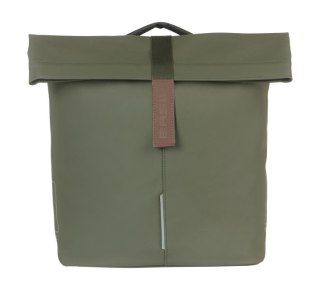 Sakwa miejska podwójna BASIL CITY DOUBLE PANNIER BAG MIK 28-32L, MIK System (ready to go), moss green (NEW 2025)