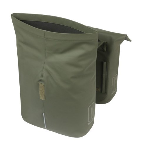 Sakwa miejska podwójna BASIL CITY DOUBLE PANNIER BAG MIK 28-32L, MIK System (ready to go), moss green (NEW 2025) Sakwa miejska podwójna BASIL CITY DOUBLE PANNIER BAG MIK 28-32L, MIK System (ready to go), moss green (NEW 2025)