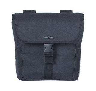 Sakwa miejska podwójna BASIL GO DOUBLE BAG 32L, Universal Bridge System, solid black (NEW 2025)