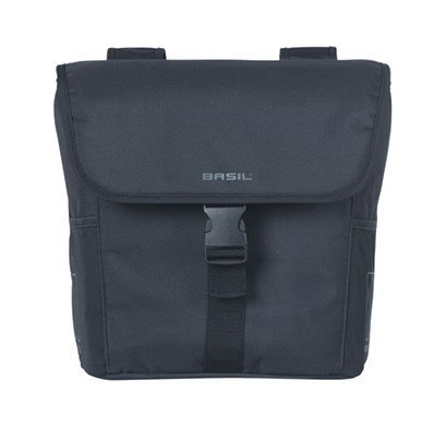 Sakwa miejska podwójna BASIL GO DOUBLE BAG 32L, Universal Bridge System, solid black (NEW 2025)