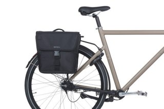 Sakwa miejska podwójna BASIL GO DOUBLE BAG MIK 32L MIK System (ready to go) solid black (NEW 2025)