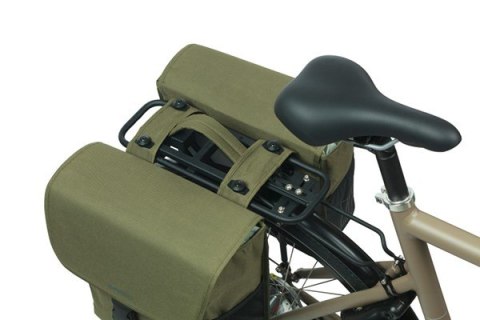 Sakwy BASIL GO DOUBLE BAG, MIK z adapterem do mocowania (ready to go), 32L, Dark Green (NEW 2025)