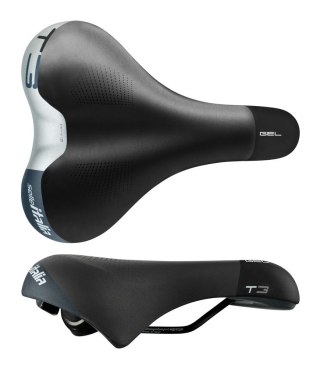 Siodło SELLE ITALIA SPORTOURING T 3 S (idmatch S1), Fec Alloy Rail, Light Gel, 492g (NEW 2025)