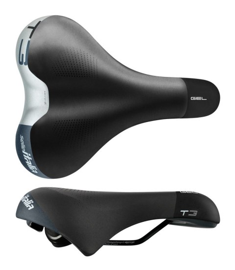 Siodło SELLE ITALIA SPORTOURING T 3 S (idmatch S1), Fec Alloy Rail, Light Gel, 492g (NEW 2025)