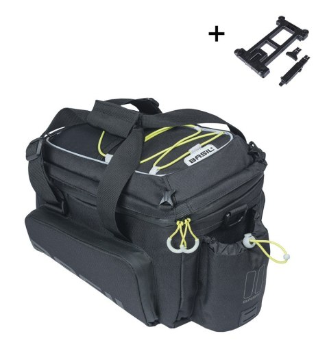 Torba na bagażnik BASIL MILES TARPAULIN TRUNKBAG XL PRO MIK 9-36L, MIK System (ready to go), 100% wodoodporna black lime (NEW 20