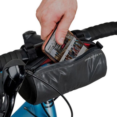 Torba na kierownicę BLACKBURN GRID HANDLEBAR BAG black, wodoodporna, odblaskowa, 1,2L (NEW 2025)
