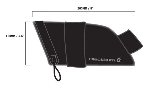 Torba pod siodło BLACKBURN GRID LARGE SEAT BAG black, wodoodporna, odblaskowa, 1,9L (NEW 2025)