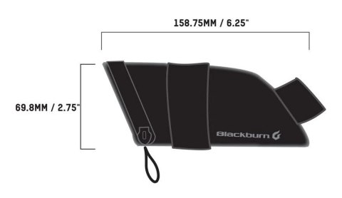 Torba pod siodło BLACKBURN GRID SMALL SEAT BAG black, wodoodporna, odblaskowa, 0,4L (NEW 2025)