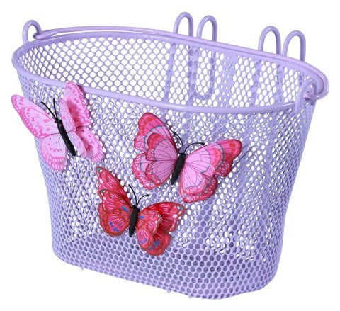 Kosz na kierownicę BASIL JASMIN BASKET JUNIOR BUTTERFLY BASKETi 12"-20" stalowy lila (NEW)