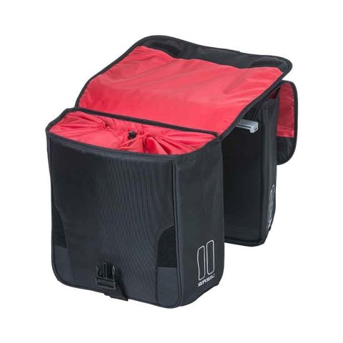 Sakwa miejska podwójna BASIL SPORT DESIGN DOUBLE PANNIER BAG MIK 32L, MIK System (ready to go), czarna (DWZ)