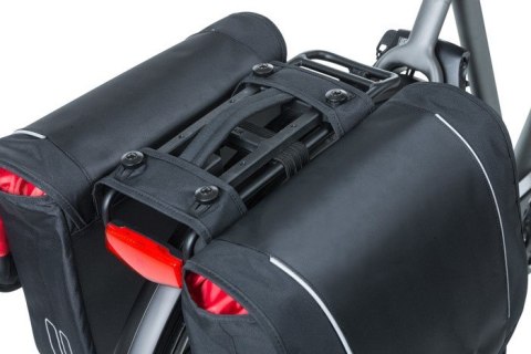 Sakwa miejska podwójna BASIL SPORT DESIGN DOUBLE PANNIER BAG MIK 32L, MIK System (ready to go), czarna (DWZ)