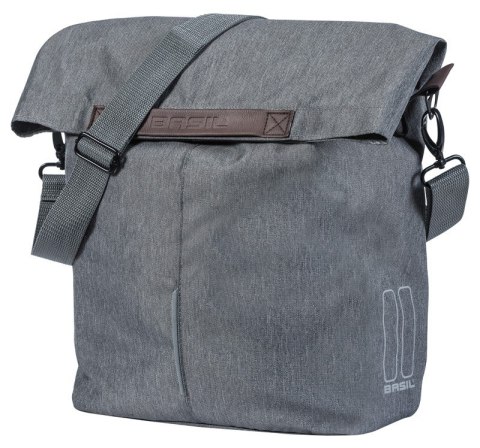 Sakwa miejska pojedyncza BASIL CITY SHOPPER 14-16L, Hook On System, grey melee (NEW)