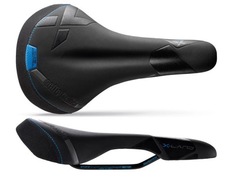 Siodło SELLE ITALIA X-LAND E-BIKE TM L (id match - L1) Manganese Tube 7, fibra-tek - Mokka, 280g czarno-niebieski (WYPRZEDAŻ 50%