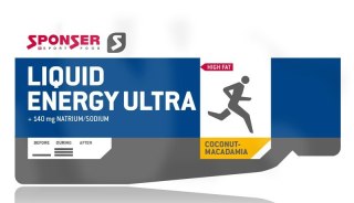 Żel energetyczny SPONSER LIQUID ENERGY ULTRA kokos-makadamia (pudełko 40 szt x 25g) (NEW).