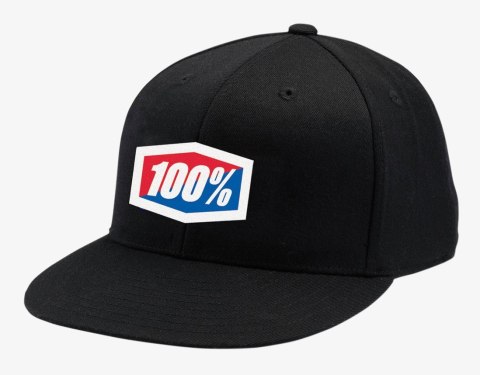 Czapka z daszkiem 100% OFFICIAL J-Fit flexfit hat black roz. L/XL (WYPRZEDAŻ -50%)