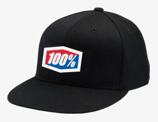 Czapka z daszkiem 100% OFFICIAL J-Fit flexfit hat black roz. S/M (WYPRZEDAŻ -50%)