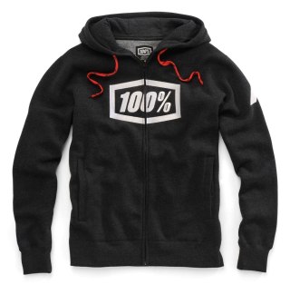 Bluza męska 100% SYNDICATE Hooded Zip Sweatshirt Black Heather White roz. XL (WYPRZEDAŻ -50%)