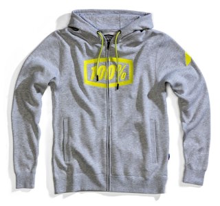 Bluza męska 100% SYNDICATE Hooded Zip Sweatshirt Grey Heather roz. L (WYPRZEDAŻ -50%)