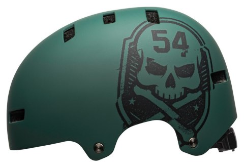 Kask bmx BELL LOCAL mate green black skull roz. L (59-61.5 cm)