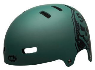 Kask bmx BELL LOCAL mate green black skull roz. L (59-61.5 cm)