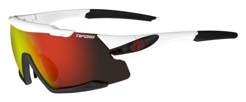 Okulary TIFOSI AETHON CLARION white/black (3szkła 14,5% transmisja światła Clarion Red, 41,4% AC Red, 95,6% Clear) (DWZ)