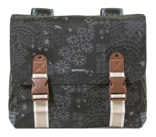 Sakwa miejska podwójna BASIL BOHEME DOUBLE PANNIER BAG 35L Universal Bridge System, wodoodporna charcoal (NEW)