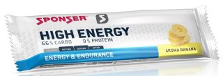 Baton energetyczny SPONSER HIGH ENERGY BAR bananowy (pudełko 30szt x 45g) (NEW).