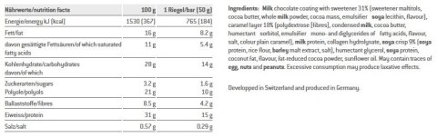 Baton proteinowy SPONSER CRUNCHY PROTEIN BAR orzeszki ziemne/karmel (pudełko 12szt x 50g) (NEW).