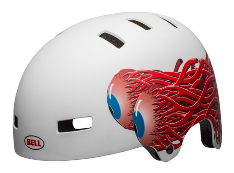 Kask bmx BELL LOCAL matte white eyes roz. L (59-61.5 cm)