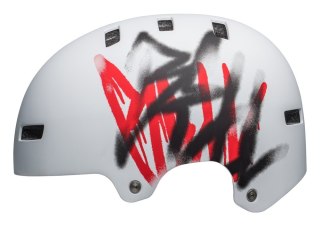 Kask bmx BELL LOCAL matte white scribble roz. M (55-59 cm)