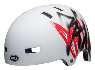 Kask bmx BELL LOCAL matte white scribble roz. M (55-59 cm)