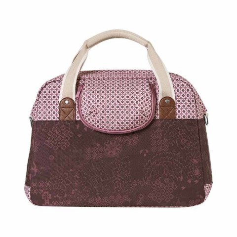 Sakwa miejska pojedyncza BASIL BOHEME CARRY ALL BAG 18L Hook On System, wodoodporna fig red (NEW)