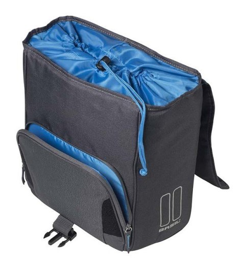 Sakwa miejska pojedyncza BASIL SPORT DESIGN COMMUTER BAG 18L, tablet/notebook, mocowanie na haki Hook-On System, wodoodporna gra